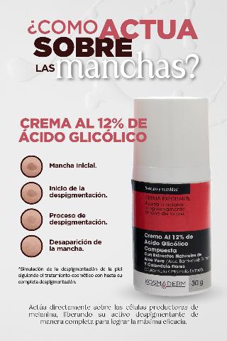 Crema al 12% de Ácido Glicólico Compuesta 30g