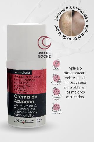 Crema de Azucena, con Rosa Mosqueta, Ácido Glicólico y Ácido Salicílico 30g