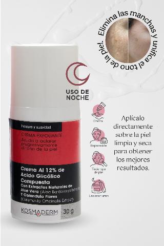 Crema al 12% de Ácido Glicólico Compuesta 30g